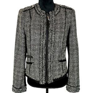 NWOT WHITE HOUSE BLACK MARKET TWEED BASIC BLAZER CAREER BUSINESS WOMENS SIZE 12